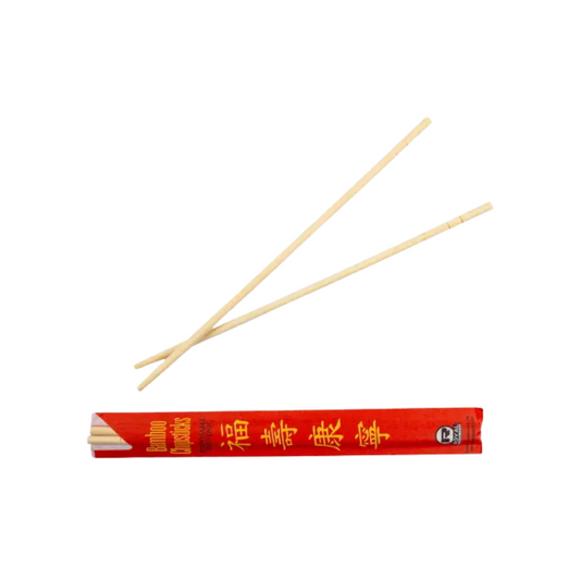 Royal® Bamboo Chopsticks – 9", Natural with Red Sleeve