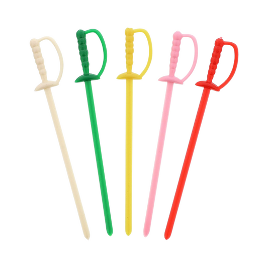 Royal® Plastic Sword Picks – Assorted & Black, 3.25"