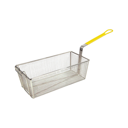 Winco® Fry Basket with 12" Yellow Plastic Handle