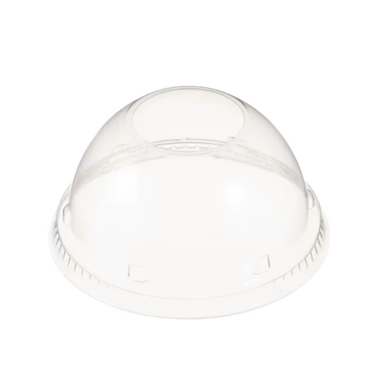 Dart® 12-24 oz. OPS Plastic Dome Lid w/1.5" Hole - Clear