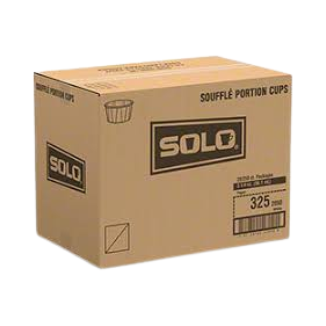 Solo® Treated Paper Soufflé Cup – 3.25 oz., White