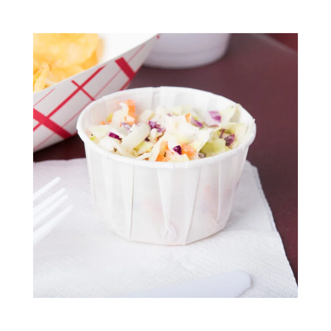 Solo® Treated Paper Soufflé Cup – 3.25 oz., White