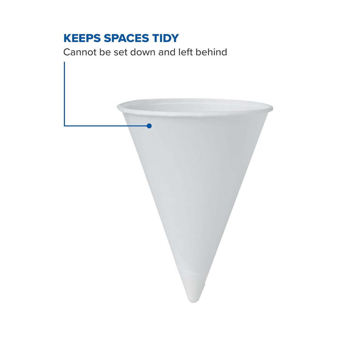 Solo® Bare® Eco-Forward® Cone Water Cups – Treated Paper, 4 oz to 8 oz