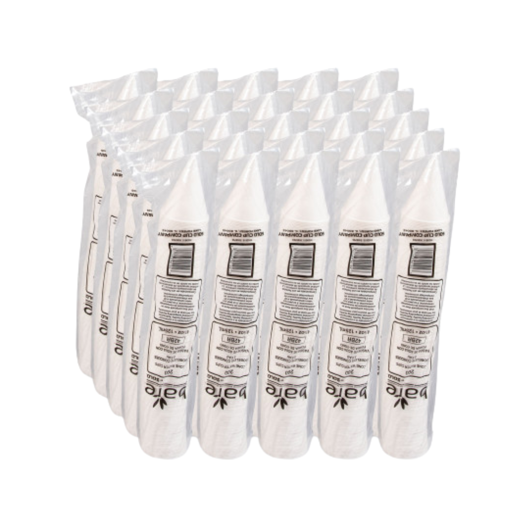 Solo® Bare® Eco-Forward® Cone Water Cups – Treated Paper, 4 oz to 8 oz