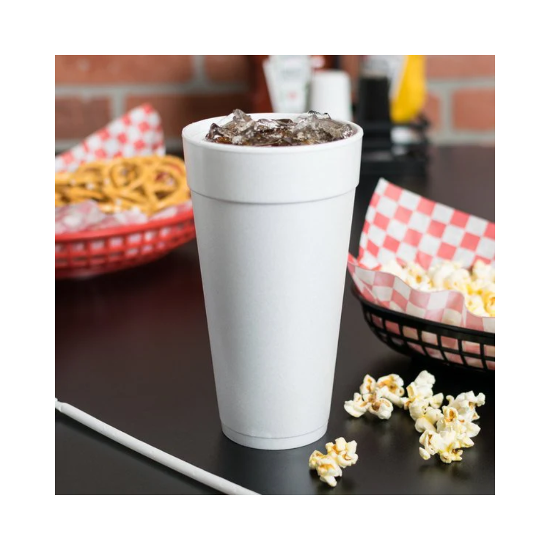 Dart® J Cup® Insulated EPS Foam Cups – 4 oz to 32 oz, White