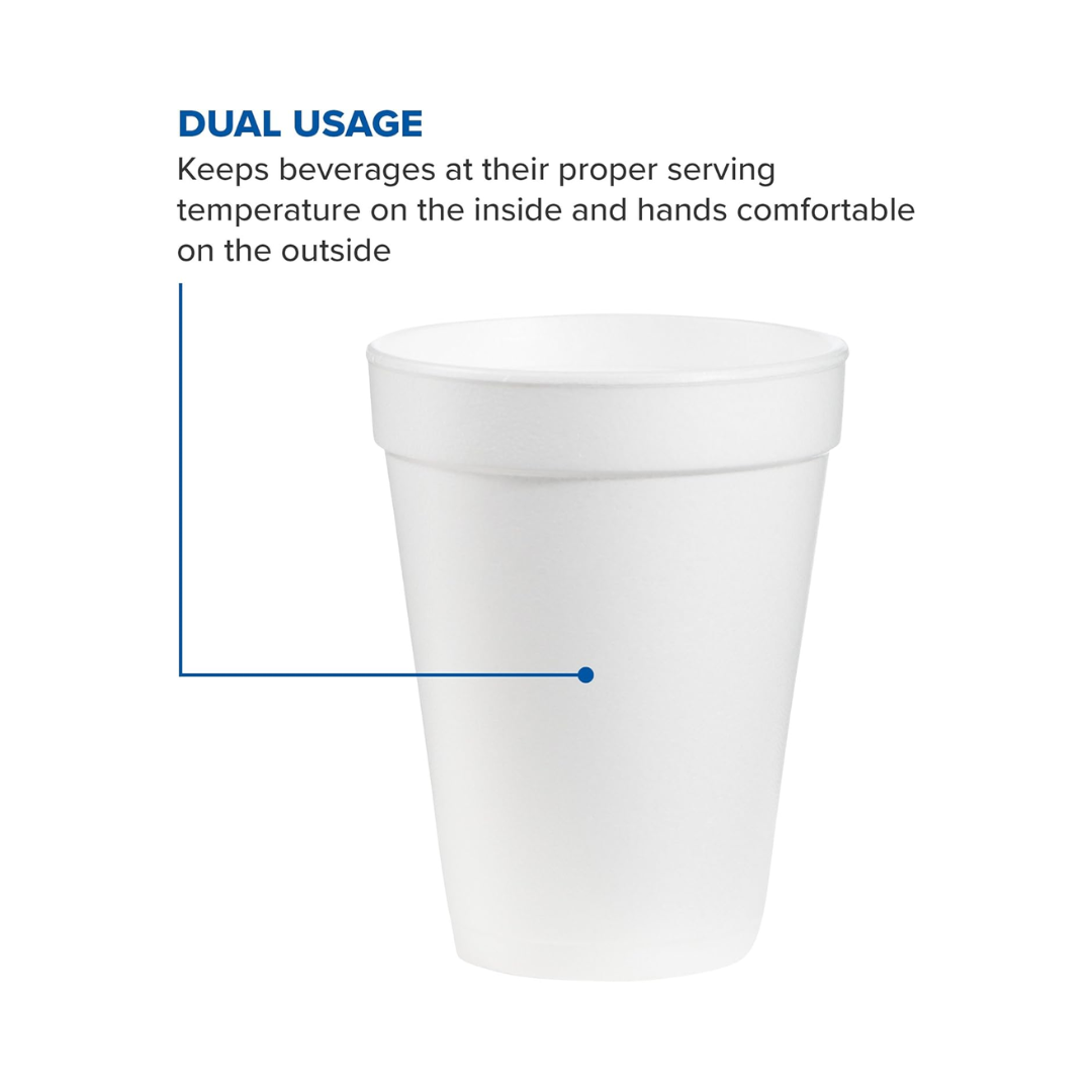 Dart® J Cup® Insulated EPS Foam Cups – 4 oz to 32 oz, White