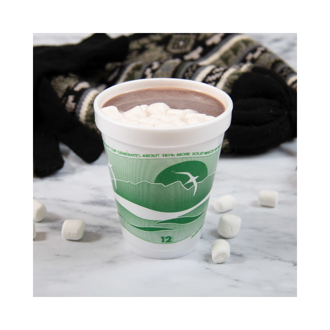 Dart® Horizon® Foam Cups – Color-Coded Insulated, 8 oz to 44 oz