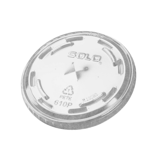 Dart®  9–10 oz. PET Plastic Straw-Slotted Lid – Clear