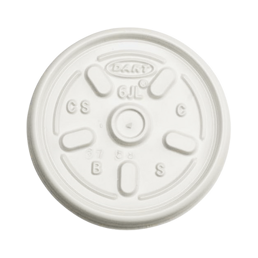 Dart® Vented Lid for 3.5/4/6 oz. Foam Cups & Containers – White