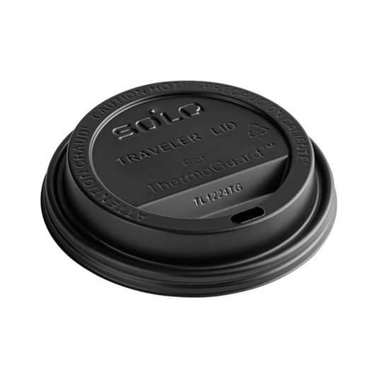 Solo® Traveler® Lid For 12–24 oz. ThermoGuard™ Hot Cup – Black