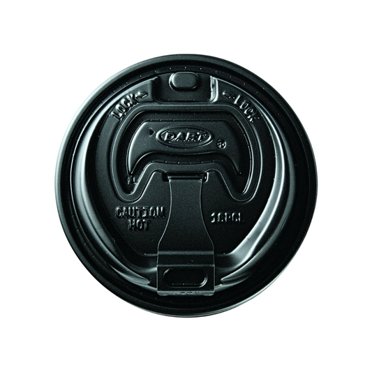 Dart® Optima™ 12-24 oz. HIPS Reclosable Lid – Black