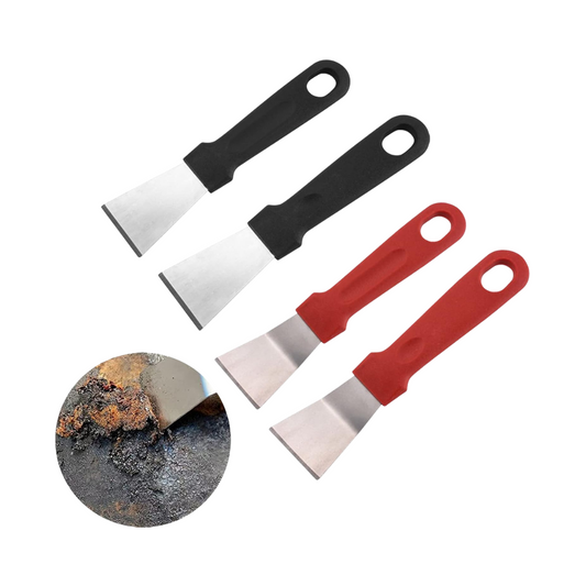 Kukiwhy® 4 PCS Multipurpose Kitchen Cleaning Spatula – Stainless Steel, 7" Small Size, Dishwasher Safe