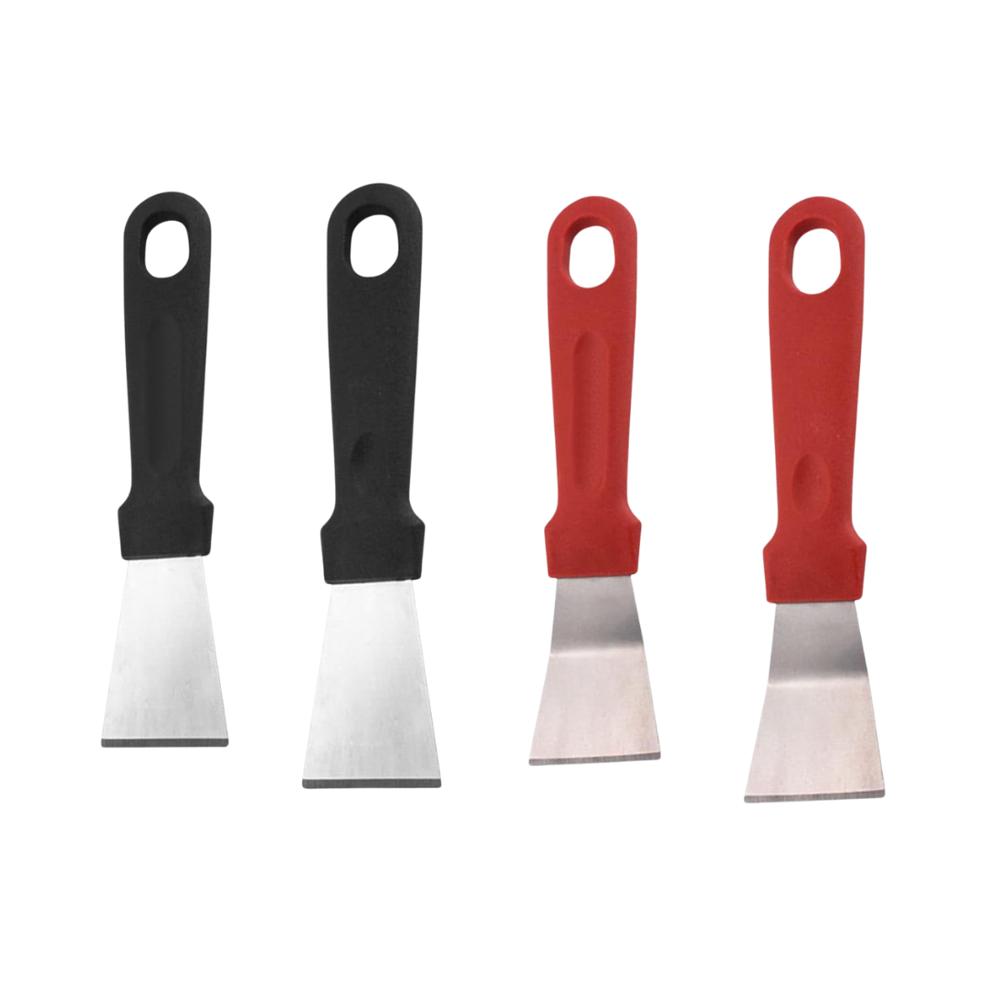 Kukiwhy® 4 PCS Multipurpose Kitchen Cleaning Spatula – Stainless Steel, 7" Small Size, Dishwasher Safe