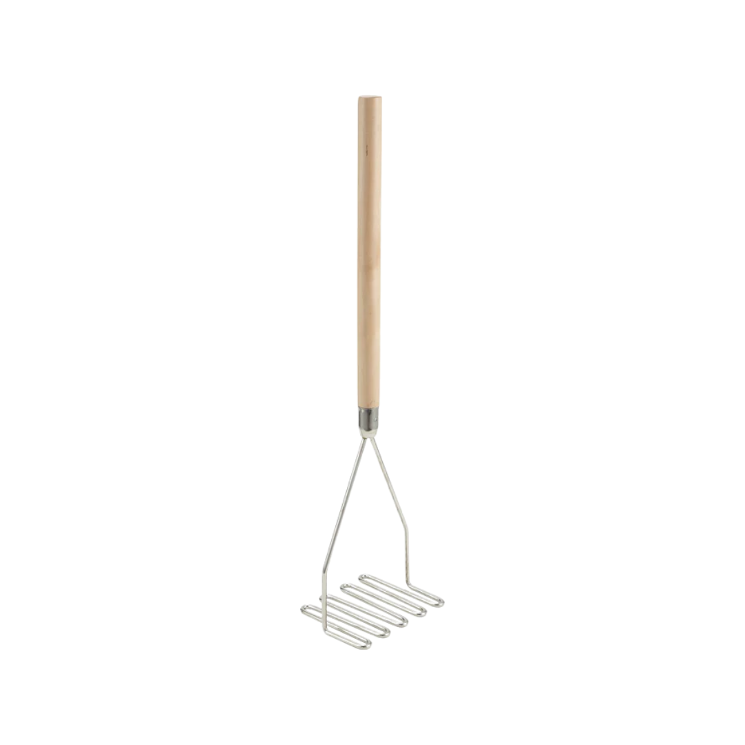 Winco® Potato Masher w/Wooden Handle – Round & Square Heads