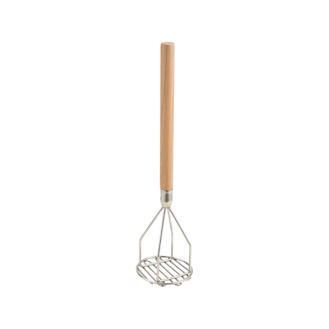 Winco® Potato Masher w/Wooden Handle – Round & Square Heads