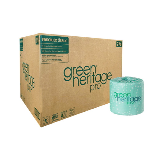Resolute® Green Heritage Pro 2-Ply Bathroom Tissue – 4" x 3.1", 500 Sheets