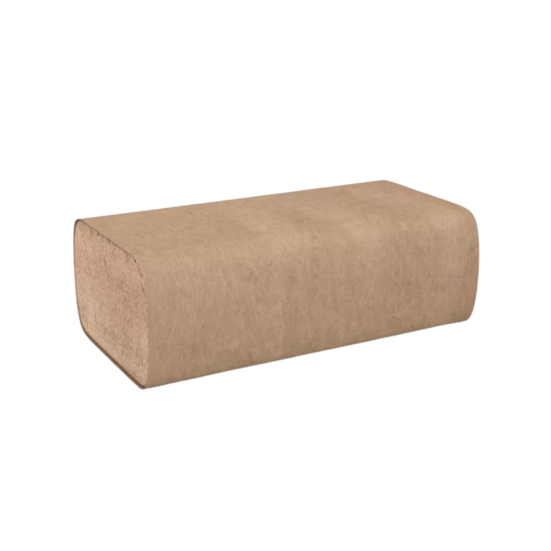 Cascades PRO® Select Multifold Kraft Towel – Recycled, 1-Ply, 9.1" x 9.5", Natural Brown