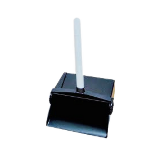 Abco® 11" Wide Plastic Flip-Up Dust Pan with 25" Aluminum Handle