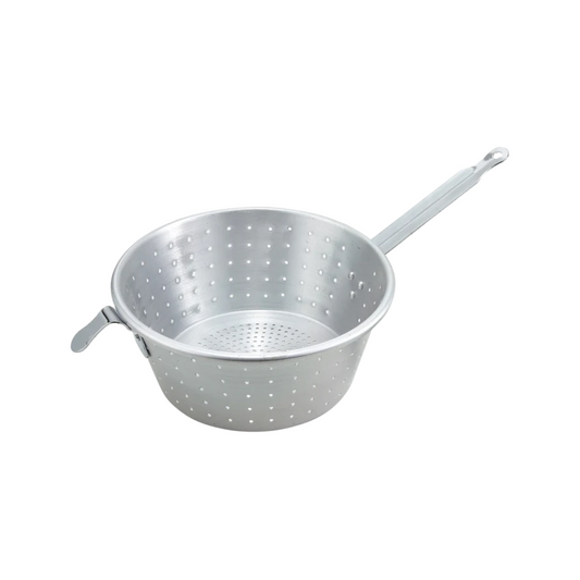 Winco® Aluminum Spaghetti Strainers – Heavy-Duty with 6 ¾" Handle, 10"
