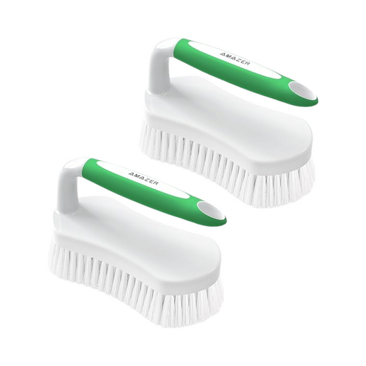 Amazer® Heavy-Duty Scrub Brush – 2-Pack, Ergonomic Grip, Assorted Colors