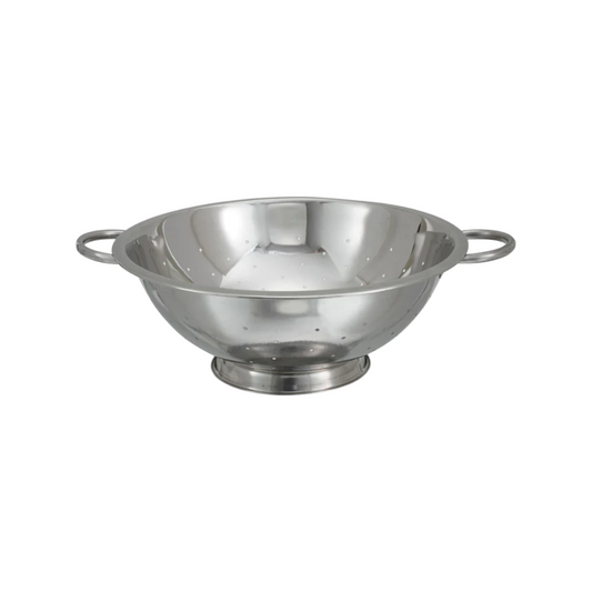 Winco® All Purpose Stainless Steel Colanders – Footed Base, 8 Qt. & 14 Qt.