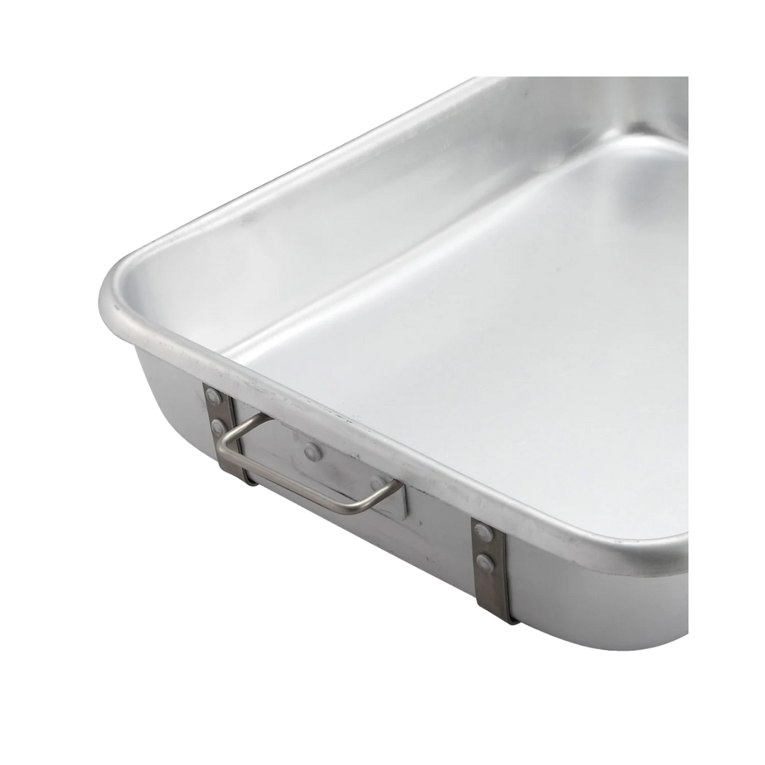 Winco® Aluminum Double Roaster Combination with Straps – 18" x 24" x 4 1/2"