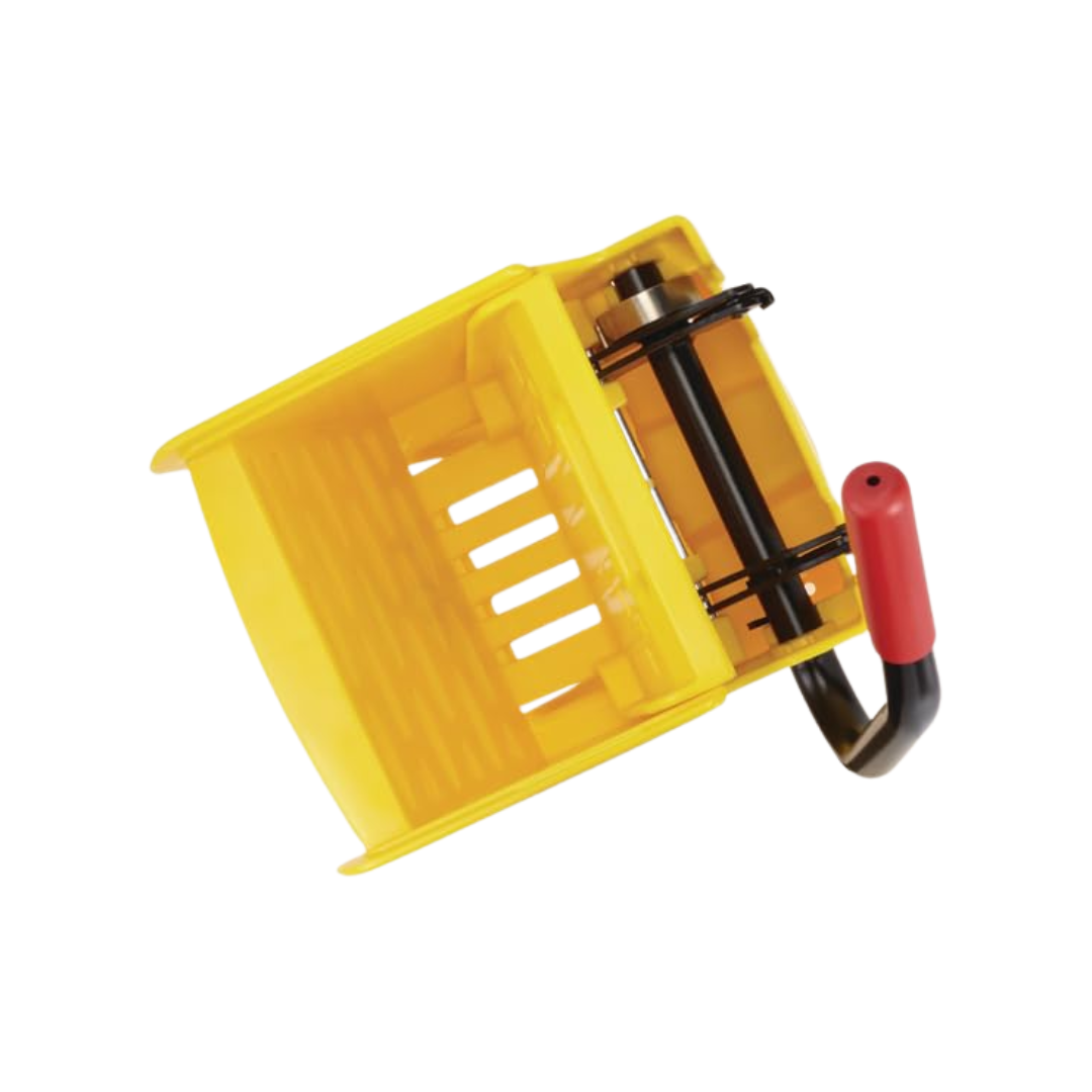 Rubbermaid® WaveBrake® Side Press Mop Bucket with Drain – 44 Qt., Yellow