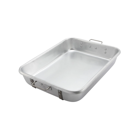Winco® Aluminum Double Roaster Combination with Straps – 18" x 24" x 4 1/2"