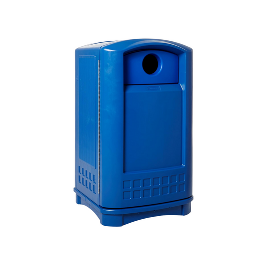 Rubbermaid® Plaza™ Outdoor Station Containers – 50 Gal, Bottle & Can / Paper Recycling