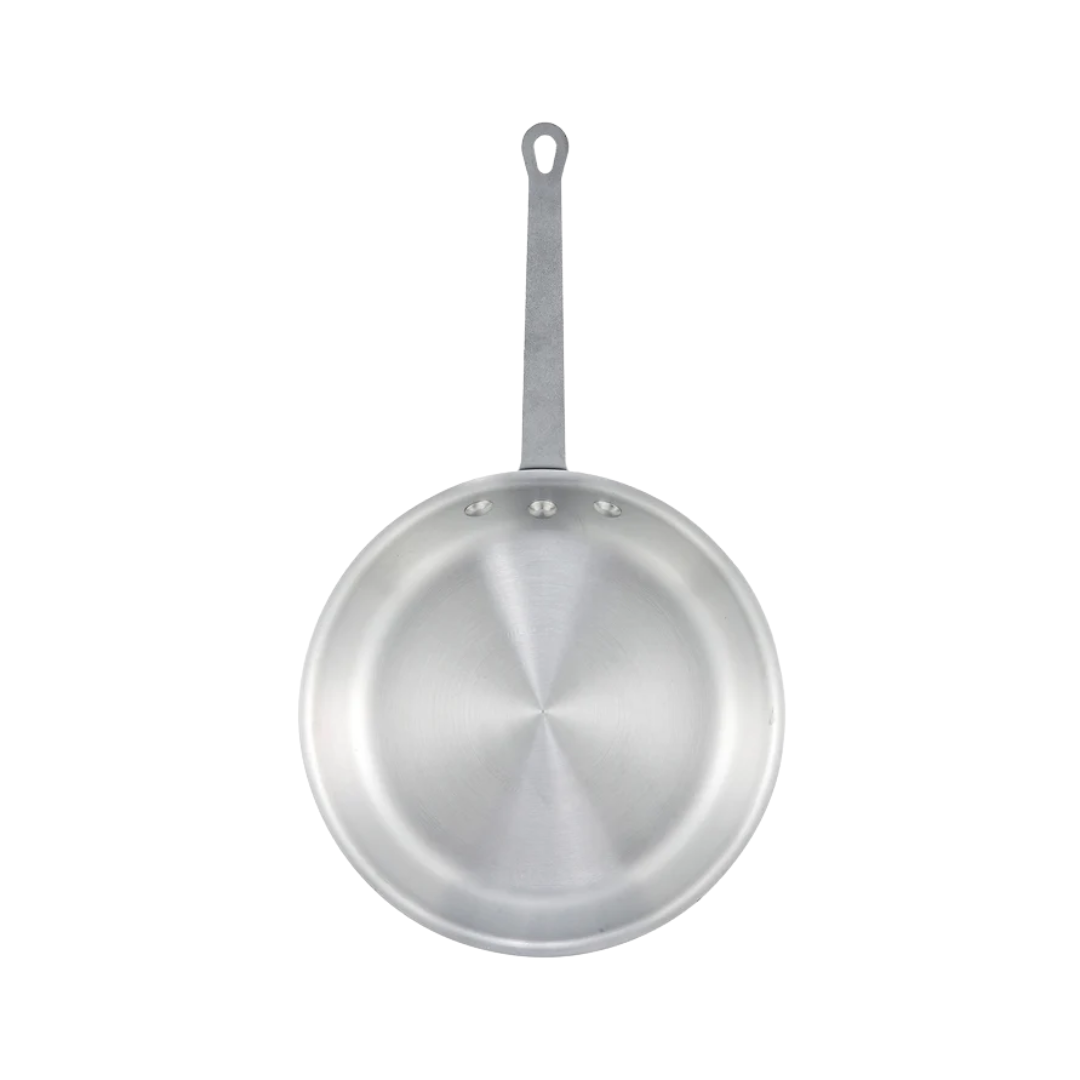 Winco® Gladiator™ Natural Finish Aluminum Fry Pan – 3003 Alloy, 14" Dia