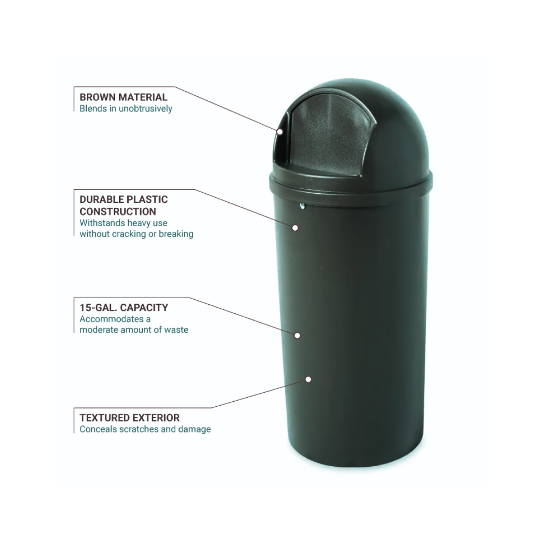 Rubbermaid® Marshal® Classic Containers – Fire-Safe Indoor Waste Receptacles, 15 Gal & 25   Gal