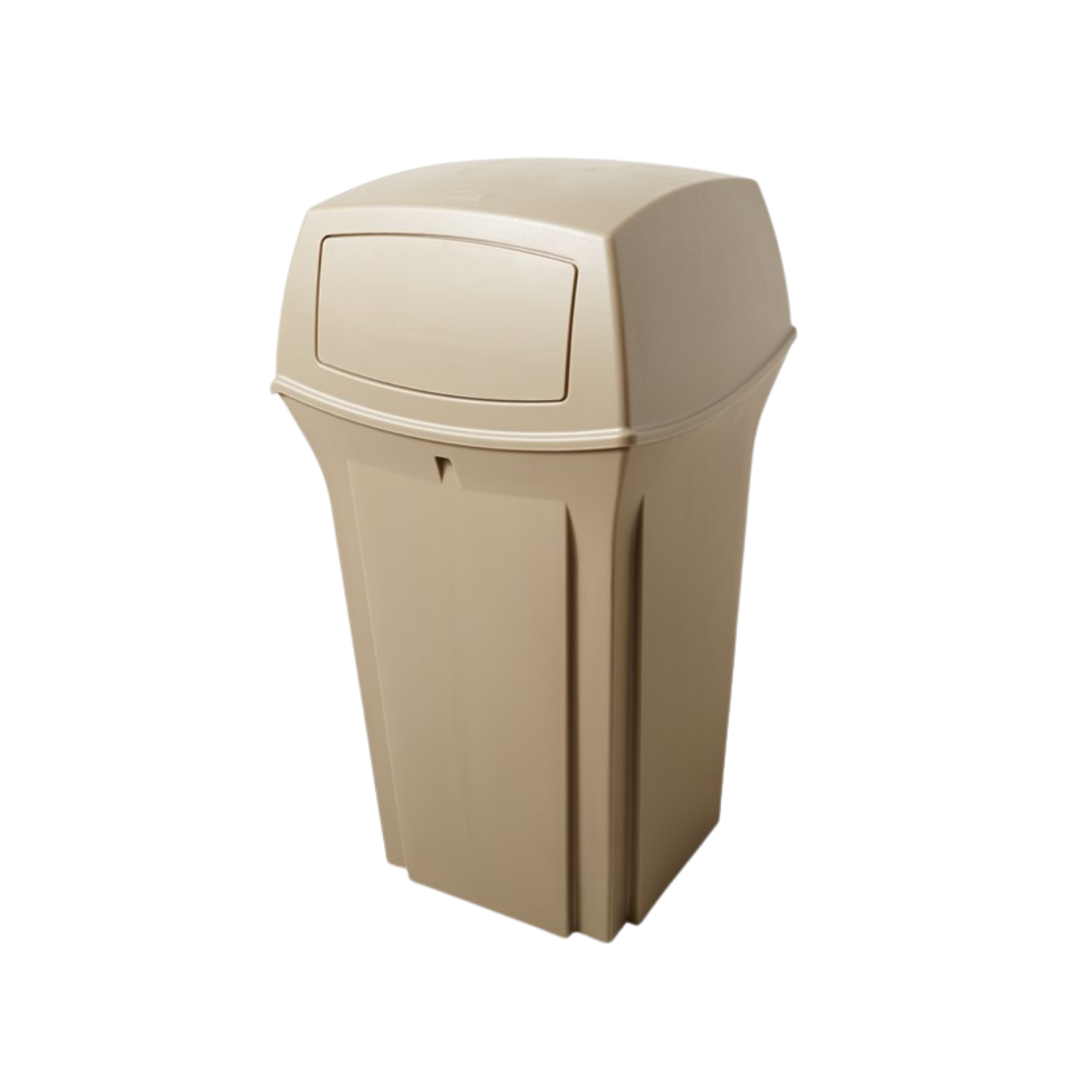 Rubbermaid® Ranger® Classic Containers – 35 Gal, Beige & Brown