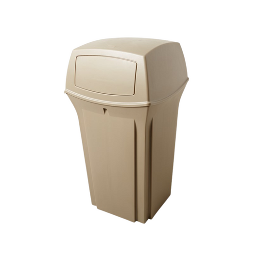 Rubbermaid® Ranger® Classic Containers – 35 Gal, Beige & Brown