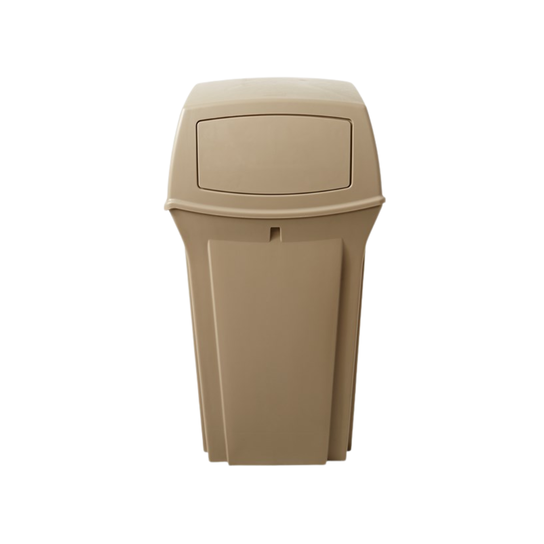 Rubbermaid® Ranger® Classic Containers – 35 Gal, Beige & Brown