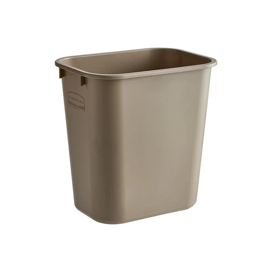 Rubbermaid® Deskside Wastebaskets – Beige, 13 Qt, 28 Qt, 41 Qt, Recycled Plastic