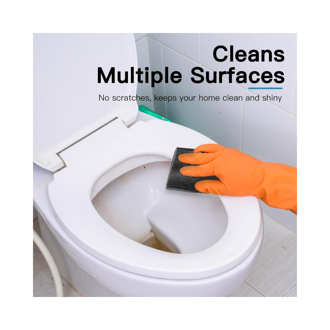 Yncotte® Cleaning Mesh Pads – Heavy-Duty Silicon Carbide Scrubbers, 5.5" x 4"