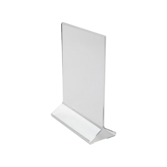 Winco® Double-Sided Clear Acrylic Menu Stands – 5"x7" & 8"x11", 2.0mm Thickness