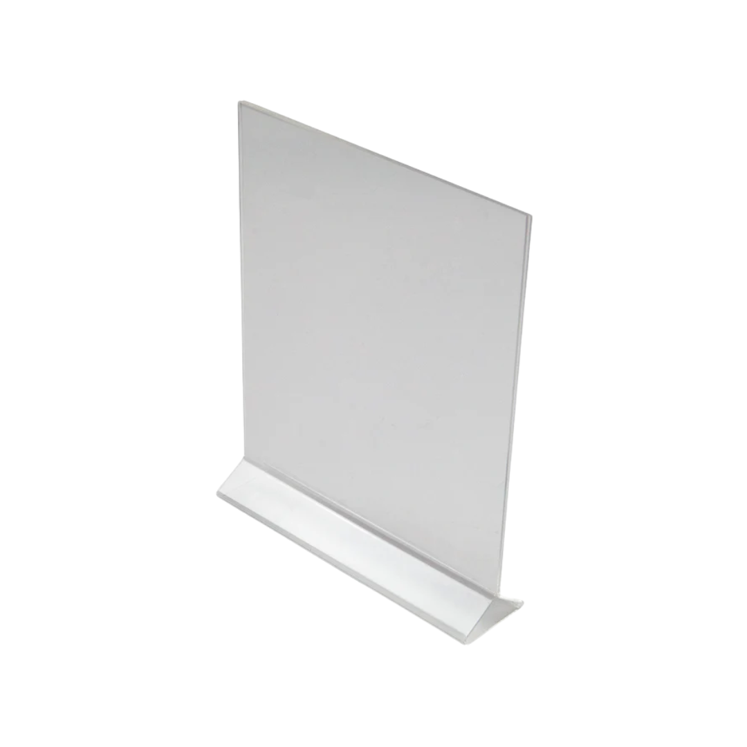 Winco® Double-Sided Clear Acrylic Menu Stands – 5"x7" & 8"x11", 2.0mm Thickness