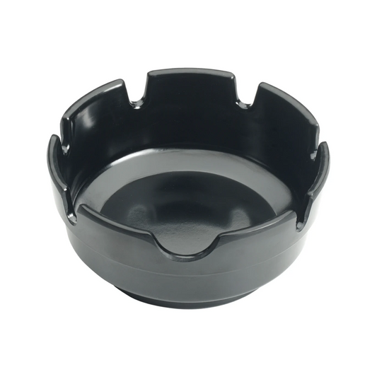 Winco® Stackable Ashtray – Melamine, 4", Black & Red, Heat Resistant