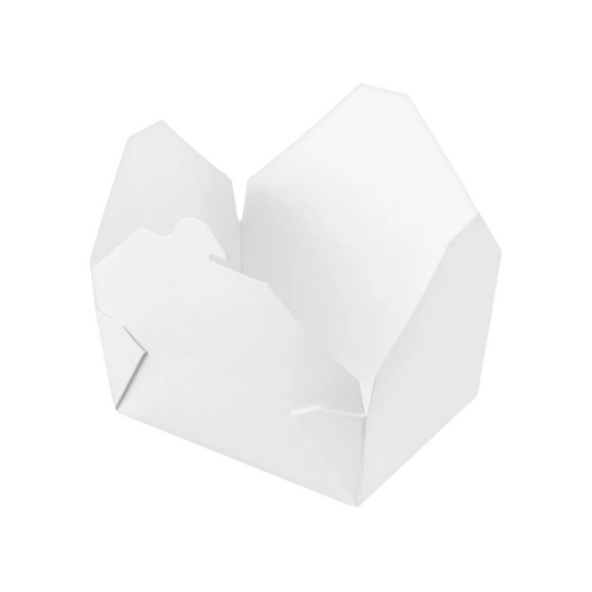 BioPak® White Carry Out Container – #8, 6" x 4 3/4" x 2 1/2"