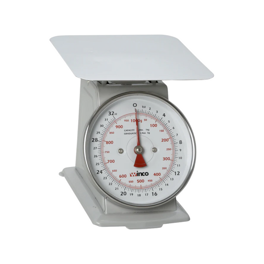 Winco® Mechanical Receiving Scale – 2 Lb Capacity, Stainless Steel, 6.5" Dial