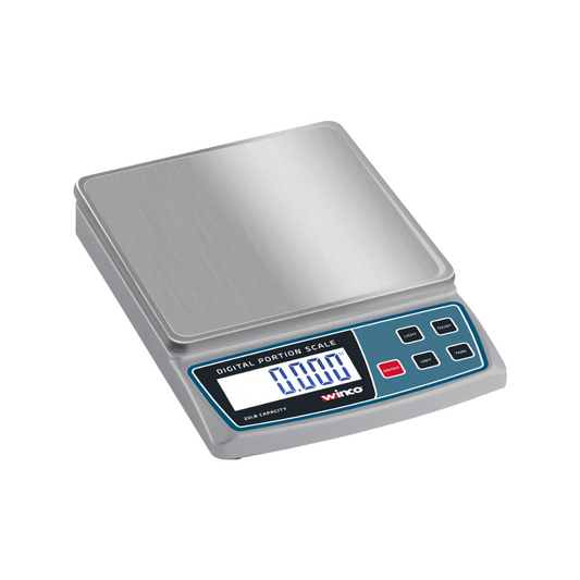 Winco® Digital Portion Scale – 22 Lb Capacity, Stainless Steel Platform, LCD Display