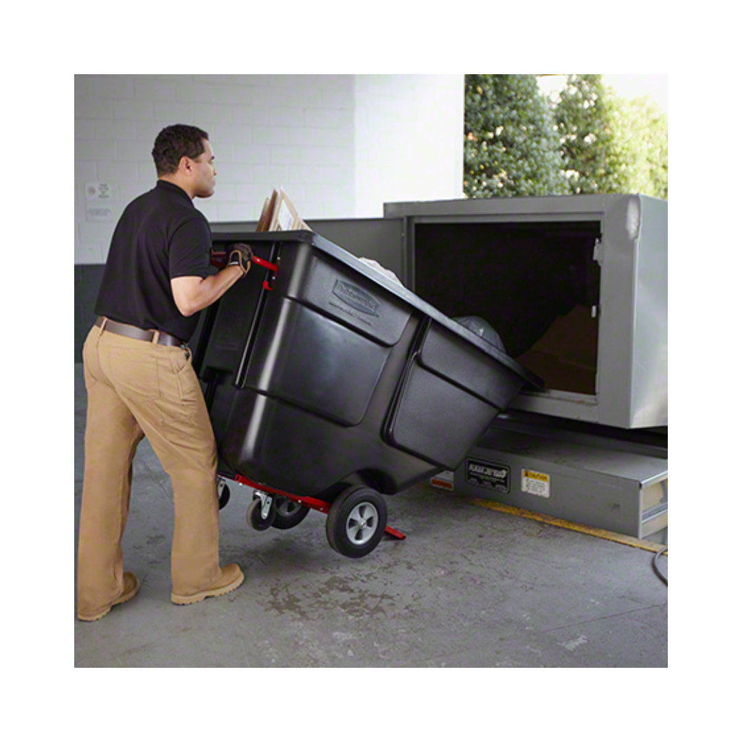 Rubbermaid® Rotomolded 1 Cubic Yd. Tilt Truck – Utility Duty, Black