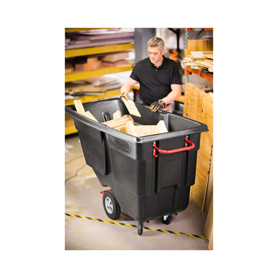 Rubbermaid® Rotomolded 1 Cubic Yd. Tilt Truck – Utility Duty, Black