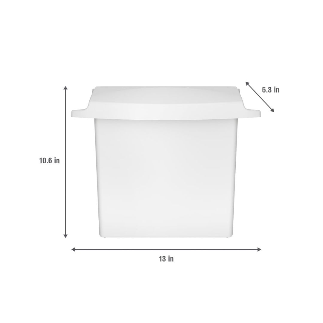 Rubbermaid® Sanitary Napkin Receptacle with Rigid Liner – Wall-Mounted, White