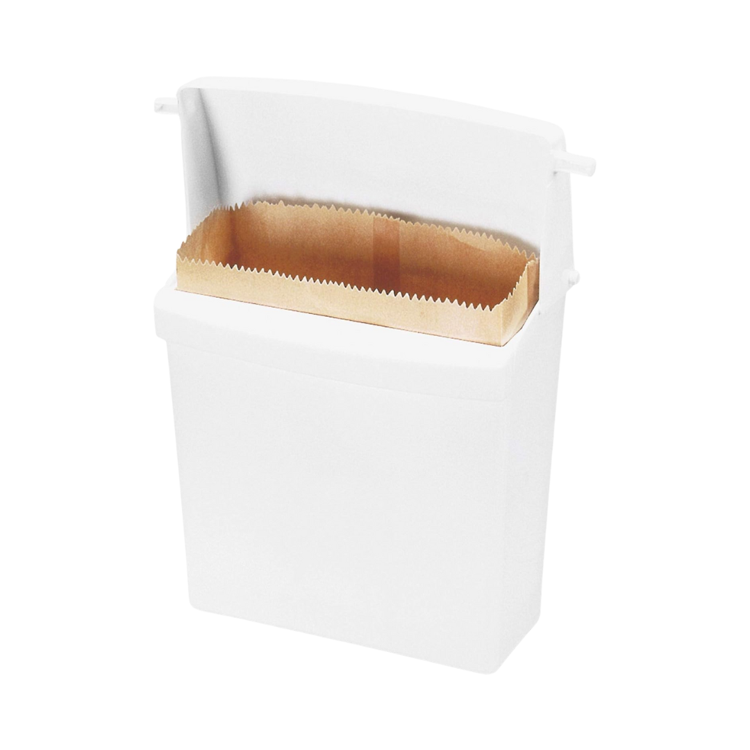 Rubbermaid® Sanitary Napkin Receptacle with Rigid Liner – Wall-Mounted, White